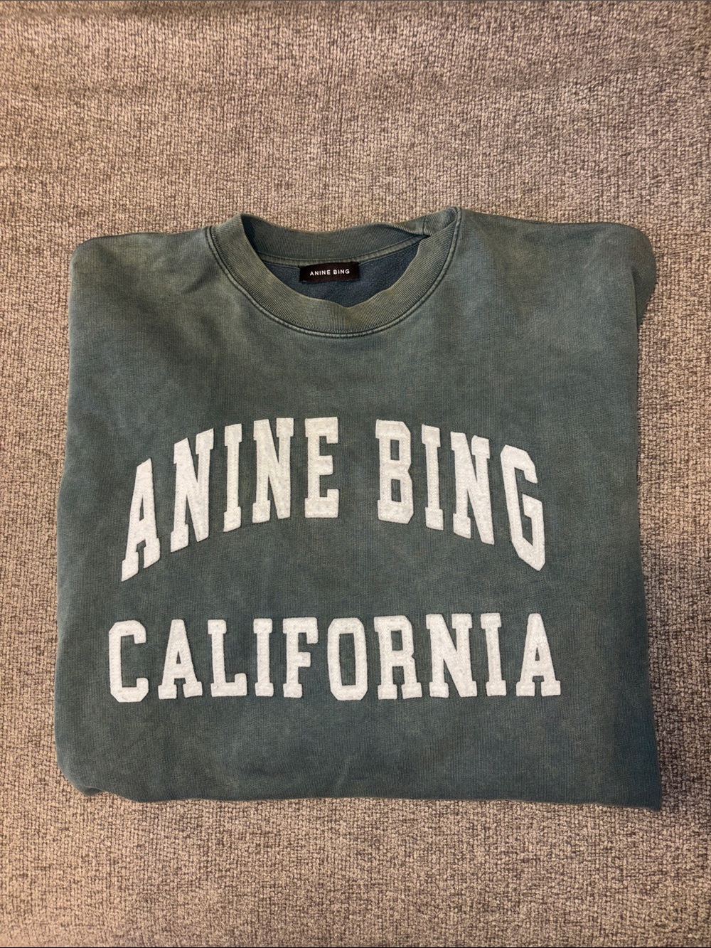 Anine Bing Green 'California' Logo Sweatshirt